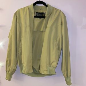 Khaki color bomber jacket